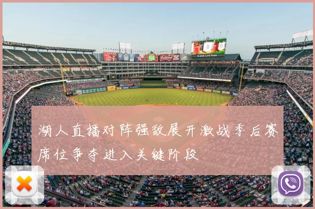 湖人直播对阵强敌展开激战季后赛席位争夺进入关键阶段